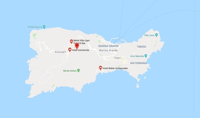 Mapa de Capri