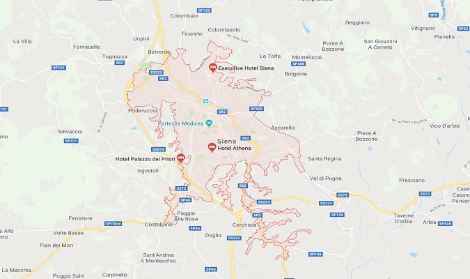 Mapa de Siena
